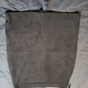 The Limited Charcoal Suede Pencil Skirt
